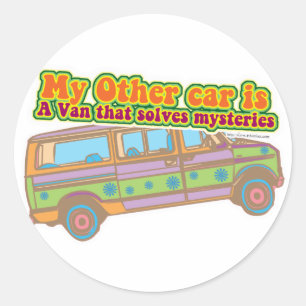 Mystery Van Classic Round Sticker
