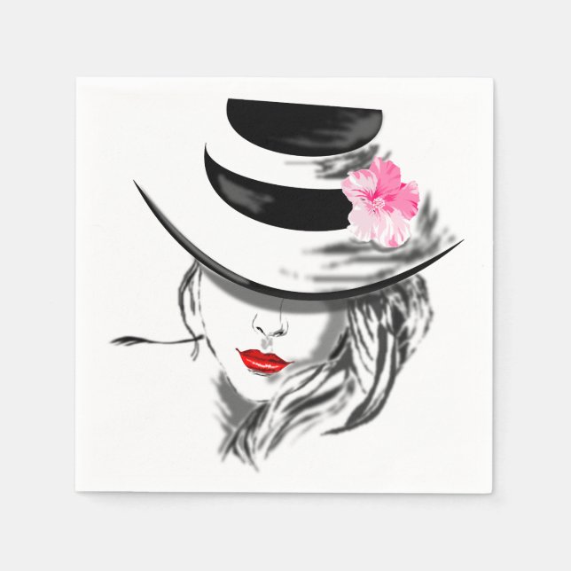 Mysteryous Lady Napkins (Front)