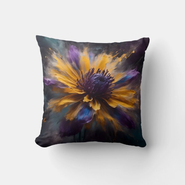 Mystic Aconite Throw Pillow (Front)