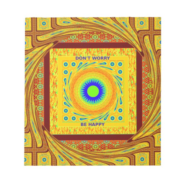 Mystic African Eye Wall Art: A Cyan Gaze Notepad (Front)
