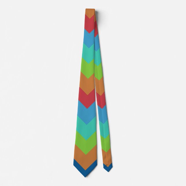 Mystic Arrow Striped Pattern Tie (Front)