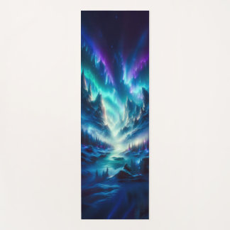 Mystic Aurora Mountain Yoga Mat – Fantasy Landscap