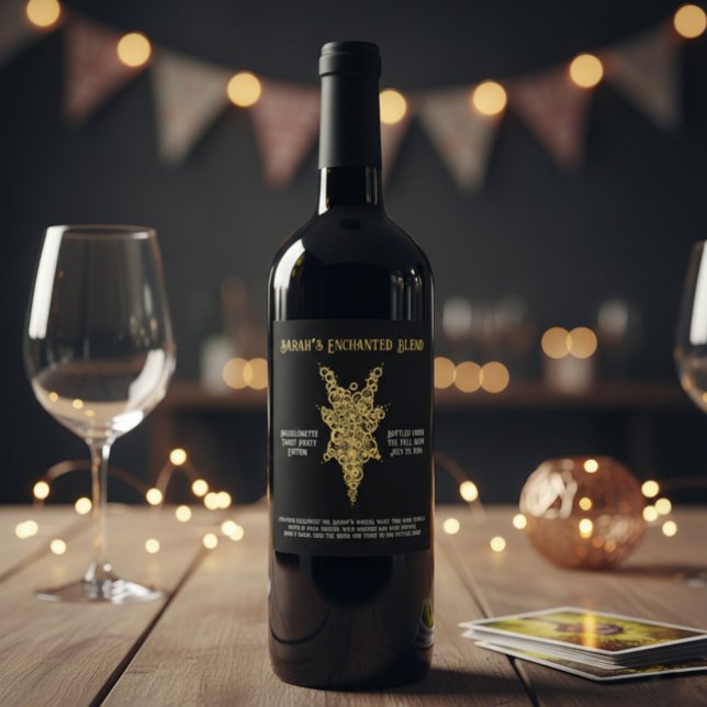 Mystic Bachelorette Tarot Party  Wine Label (Creator Uploaded)