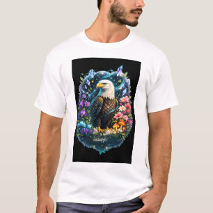 Mystic Bald Eagle Fantasy Floral T-Shirt