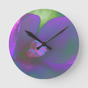 Mystic Beauty Crocus Flower Wall Clock