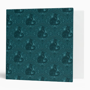 Mystic Black Cat in Dark Cool Green Binder