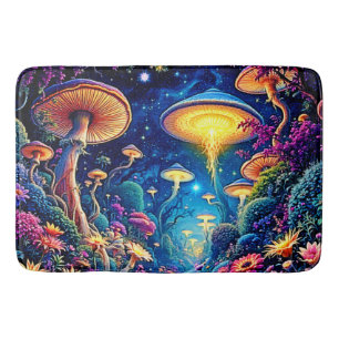 Mystic Bloom Forest Under Stars Bath Mat