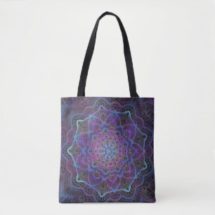 Mystic Bloom Mandala Tote Bag