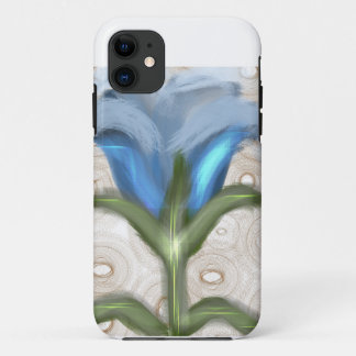 Mystic Blue Bloom - Glowing Flower iPhone 11 Case
