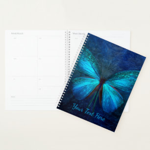 Mystic Blue Butterfly Custom Planner