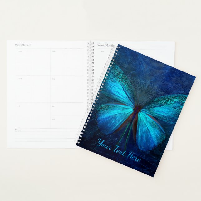 Mystic Blue Butterfly Custom Planner (Display)