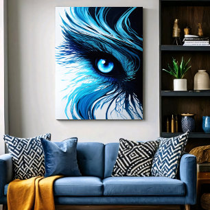 Mystic Blue Gaze: The Art That Hypnotizes Canvas Print