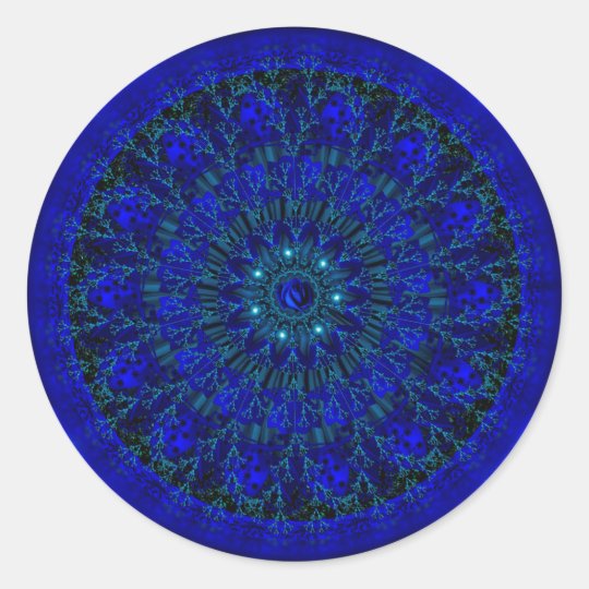 Mystic Blue Rose.jpg Classic Round Sticker