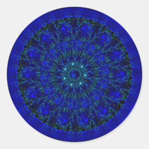 Mystic Blue Rose.jpg Classic Round Sticker