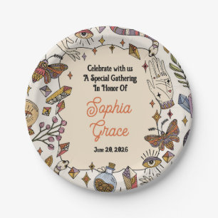 Mystic Boho Celestial Paper Plate