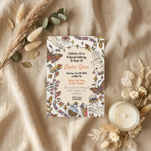 Mystic Boho Celestial Party Thank You Card