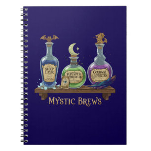 Mystic Brews Whimsical Witchy Potions & Elixirs Notebook