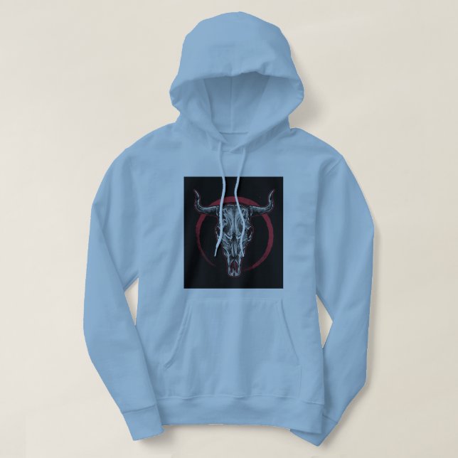 Mystic Bull Skull" Hoodie (Design Front)