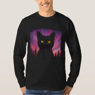 Mystic Cat in the Twilight Forest T-Shirt