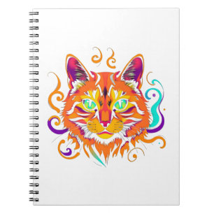 Mystic Cat – Neonfarbene Katze Notebook
