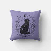 Mystic cat under the moon