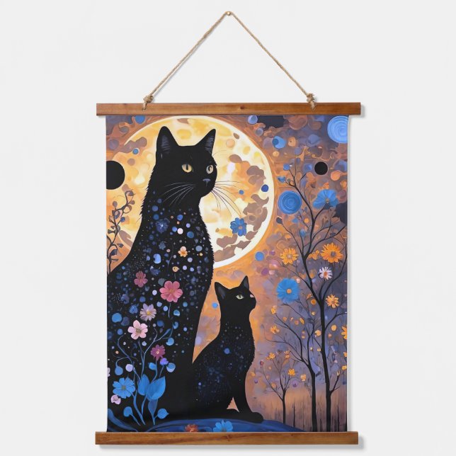 Mystic Cats  Hanging Tapestry (Front)