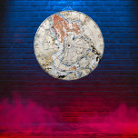 Mystic Colourful Concrete Abstract Dartboard<br><div class="desc">This Mystic design is abstract with colours of light grey,  tan,  brown,  green,  blue and most notable orange. Detailed faux textures include cracking,  divots,  pitting and holes.</div>
