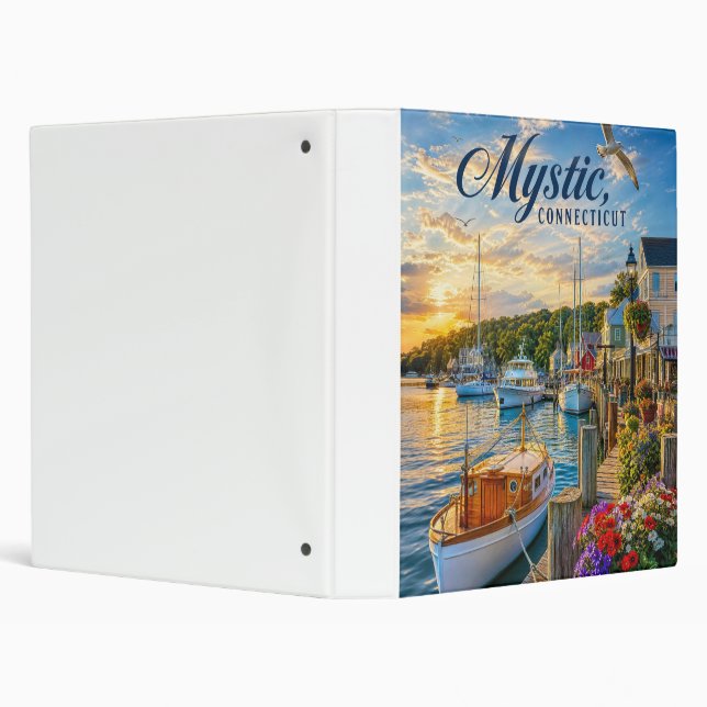 Mystic, Connecticut Harbour Sunset Binder (Background)