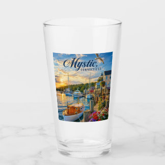 Mystic, Connecticut Harbour Sunset Glass