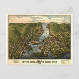Mystic Connecticut in 1879 Postcard