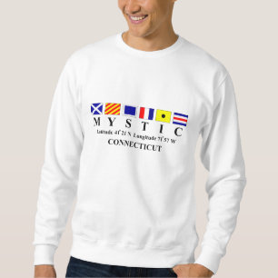 Mystic, CT - Longtitude & Latitude Sweatshirt