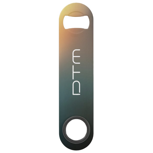 Mystic Custom Monogram Bottle Opener Bar Key (Front)