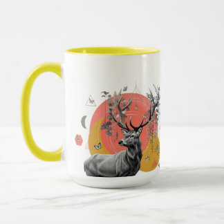 Mystic Deer Collage Mug