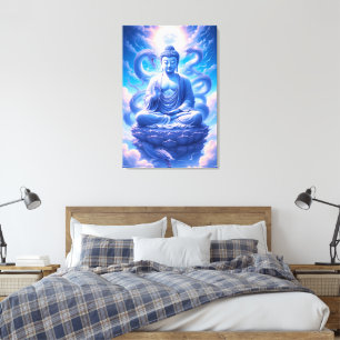 Mystic Dragon Buddha Meditation Canvas Print