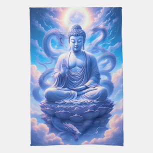 Mystic Dragon Buddha Meditation Kitchen Towel