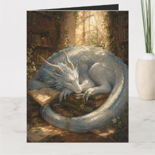 Mystic Dragon Reading Ancient Books Postcard Got
