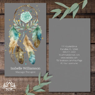 Mystic Dreamcatcher Spiritual Metaphysical Yoga Business Card