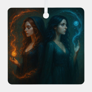 Mystic Duality Metal Ornament