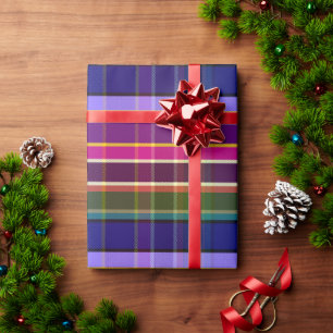 Mystic Elements Plaid MM Wrapping Paper