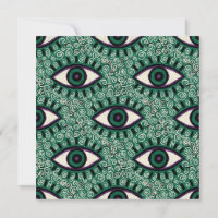 "Mystic Emerald Eyes" - Psychedelic Swirl Seamless
