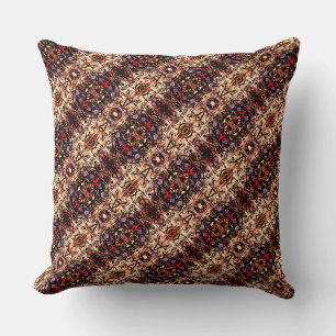 Mystic ethnic mosaic pattern throw pillow