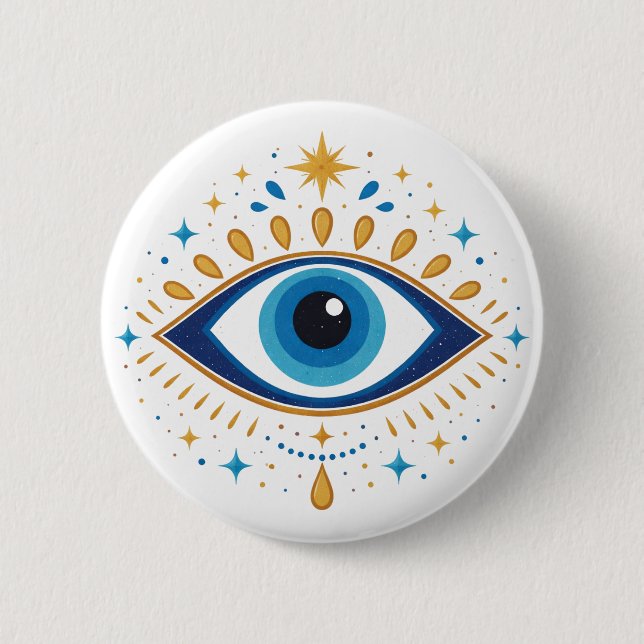 Mystic Eye 2 Inch Round Button (Front)