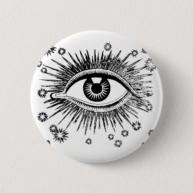 Mystic Eye Sees All 2 Inch Round Button (Front)