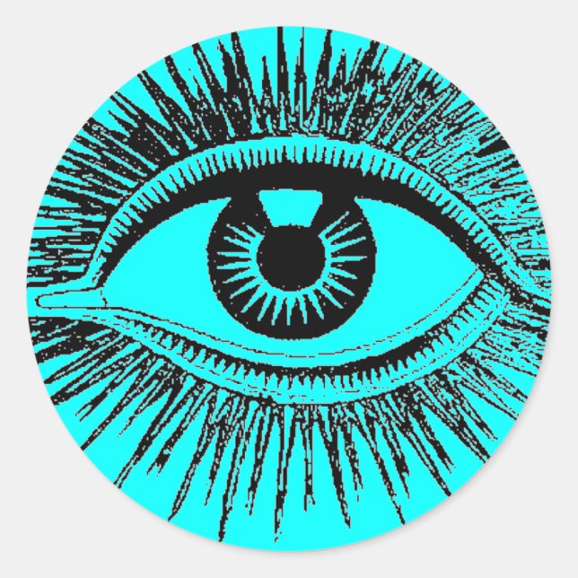 Mystic Eye Sees All ICU Classic Round Sticker (Front)