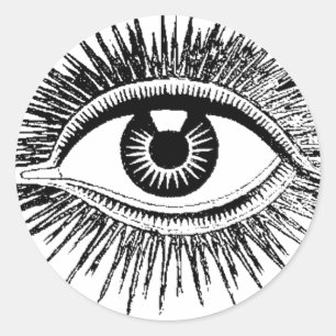 Mystic Eye Sees All ICU Classic Round Sticker