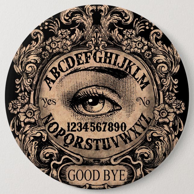 Mystic Eye Witch Board 6 Inch Round Button (Front)
