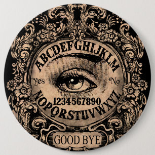 Mystic Eye Witch Board 6 Inch Round Button
