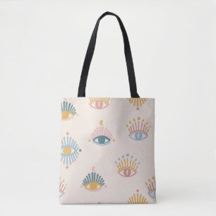 Mystic eyes seamless pattern,mystical background,m tote bag