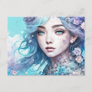 Mystic Fairy in Flower Crown Postcard