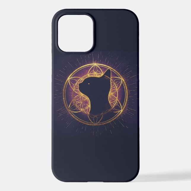 Mystic Feline Within the Sacred Circle iPhone Case (Back)
